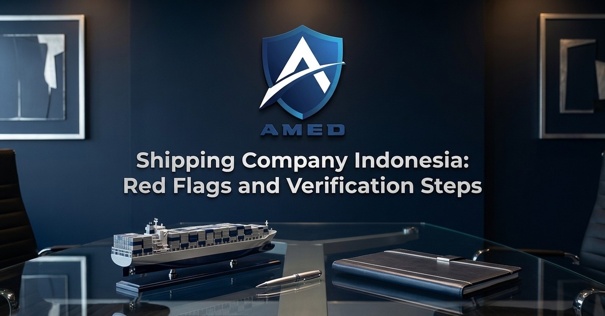 A professional shipping company office with cargo ship scale model