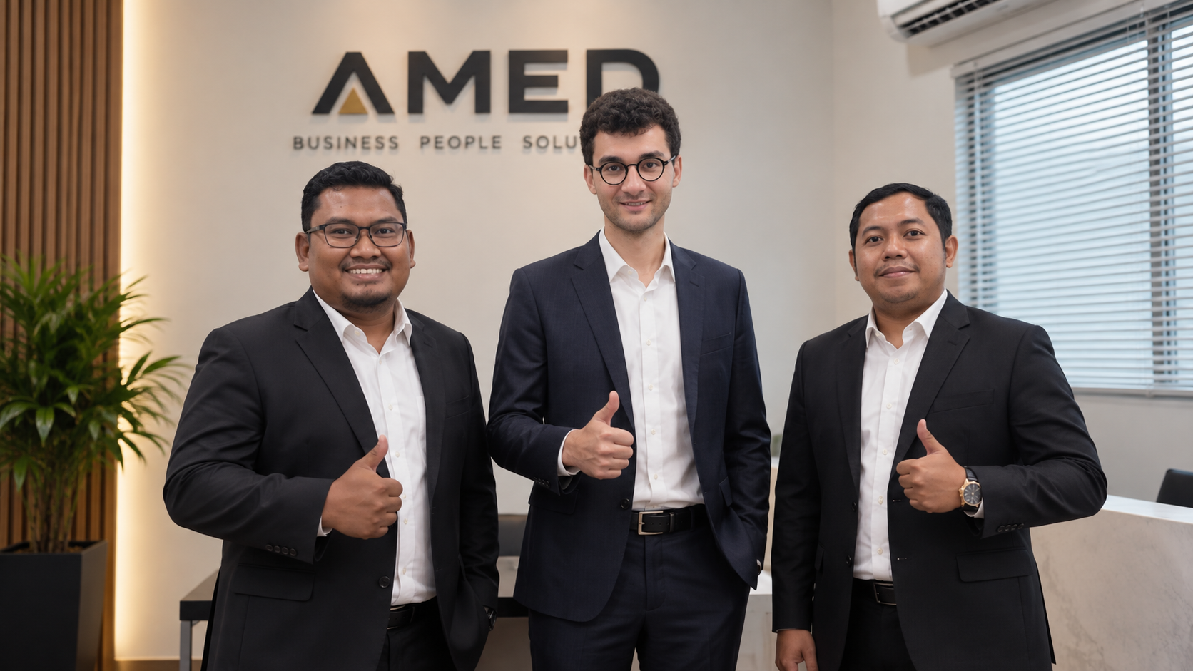 AMED team working together